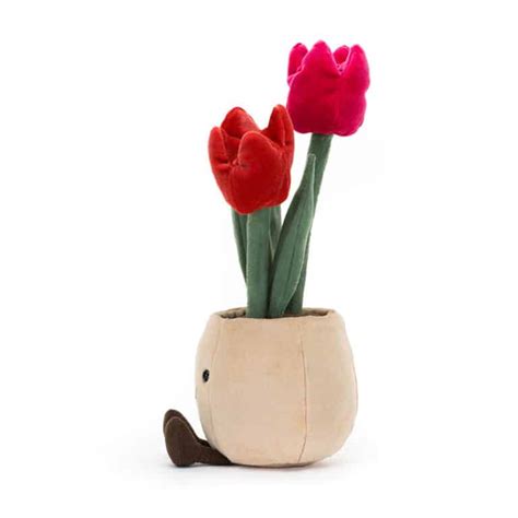 Jellycat Amuseable Knuffel Tulp Tulip Pot Grasonderjevoeten Nl