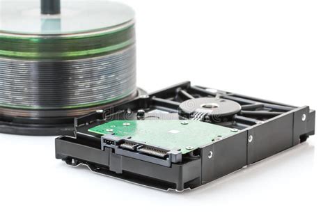 Hard Disk Drive And Dvd Discs Stock Image Image Of Memory Device