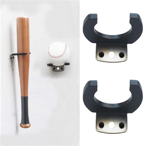 Pcs Metal Rubber Baseball Bat Rack Wall Shelf Display Full Size