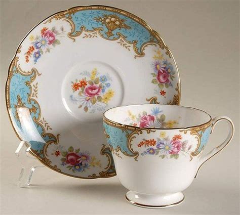 Blue Empress Footed Cup Saucer Set By Shelley Replacements Ltd