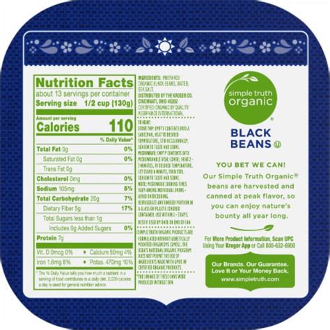 Simple Truth Organic Black Beans 4 Ct 15 Oz Kroger