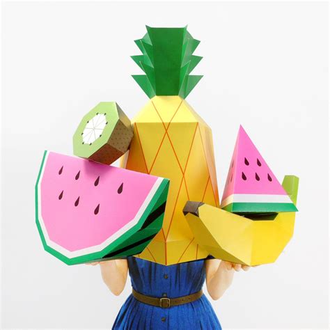 Giant Tropical Fruit Paper Sculpture Kit D Paper Craft Artesan As De