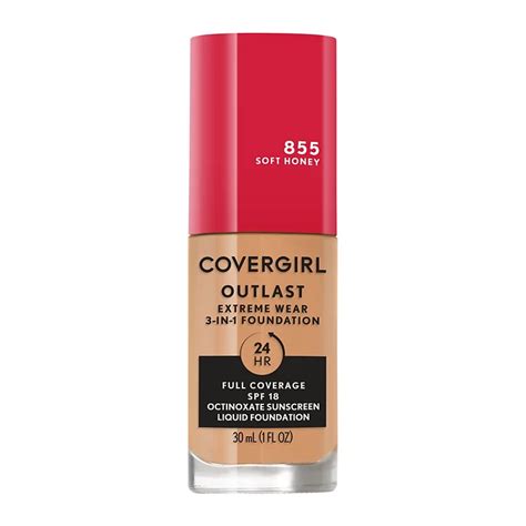 Covergirl Outlast Extreme Wear Liquid Foundation 855 Soft Honey Shop Makeup At H E B