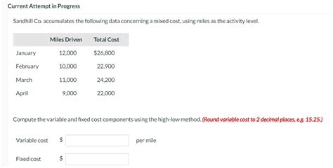 Solved Current Attempt In Progress Sandhill Co Accumulates Chegg