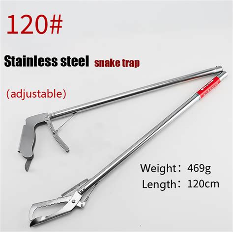 150cm Snake Stick Catcher Stainless Steel Snake Tongs Clamp Long Handle