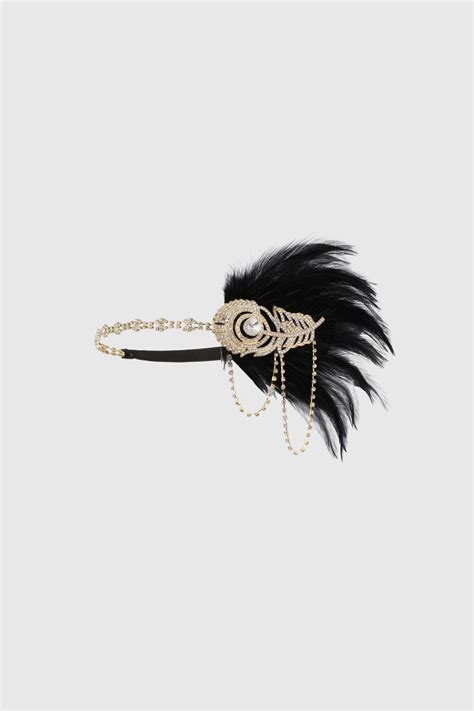 Shop 1920s Headpieces - Flower Feather Headband | BABEYOND