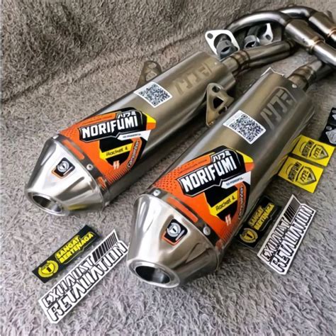 Jual Knalpot Norifumi Rocket 4 Stainless Kompetisi Titanium PNP KLX S G