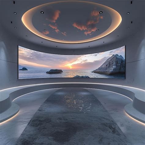 una pantalla grande  una imagen de una montana  una imagen grande