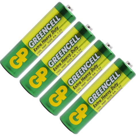 Battery Aa Carbon Zinc Gp Greencell Extra Heavy Duty Ce