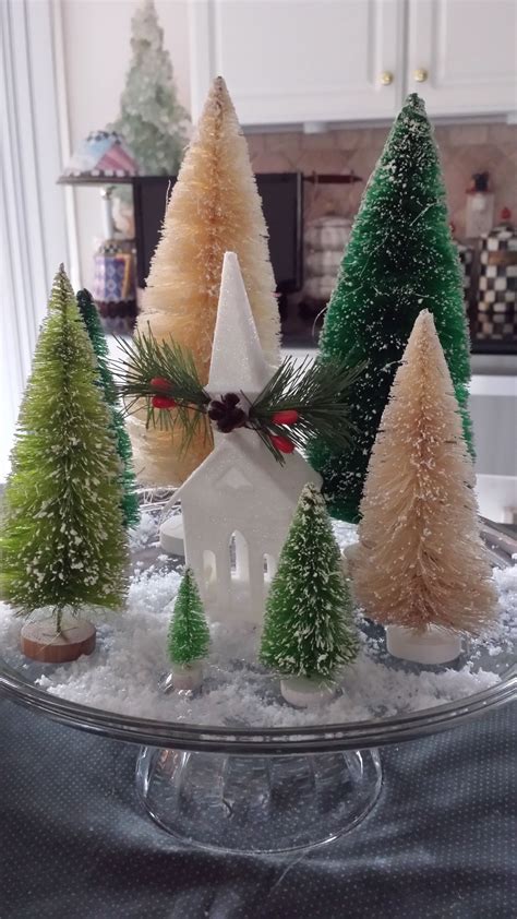 Bottle Brush Tree Christmas Crafts Vintage Christmas Bottle Brush Christmas Trees Miniature