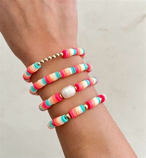 26 Stunning Clay Bead Bracelet Ideas To Elevate Your Style Clay Beads Clay Bead Necklace