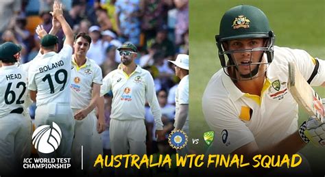 Australia Squad WTC Final IND Vs AUS Australia Name World Test