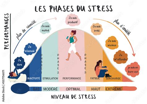 Vecteur Stock Belle Illustration Color E De La Courbe Du Stress Phases