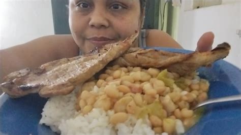 REAL MUKBANG BRASIL COMENDO ARROZ BISTECA SUÍNA FEIJÃO YouTube