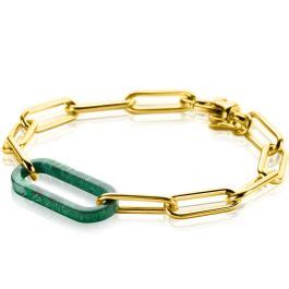 Zinzi Gold Plated Zilveren Luxe Armband Met Paperclip Schakels En Grote