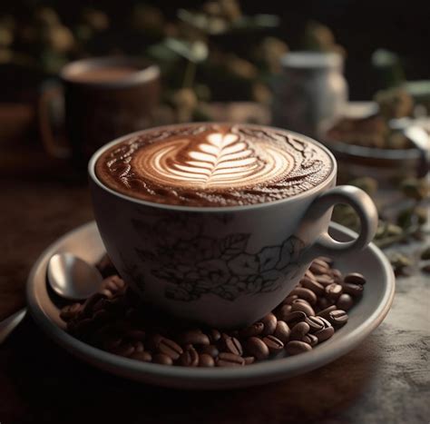 Premium AI Image Cup Of Cappuccino