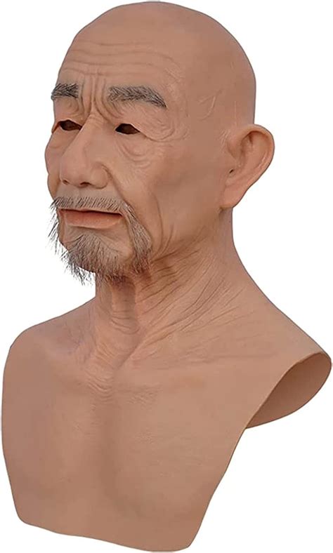 William Silicone Head Face Mask Realistic Old Man Costume Props For Transvestite