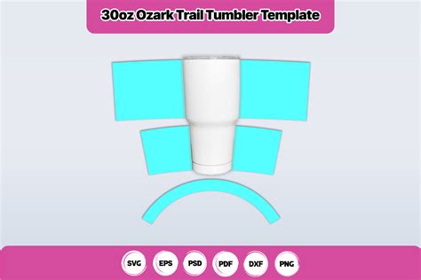 30oz Ozark Trail Tumbler Template Full Wrap 30 Oz Tumbler Etsy