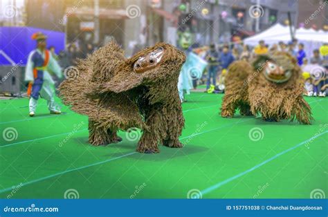 Lion Dance Culture Of Korea Stock Photo Image Of Monster China