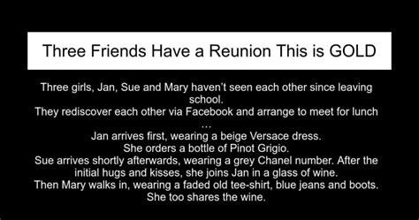 Three Friends Have a Reunion This is GOLD