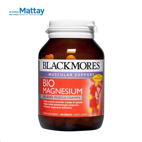 Blackmore Bio Magnesium Lọ 100 Viên Viên Uống Bổ Sung Magie