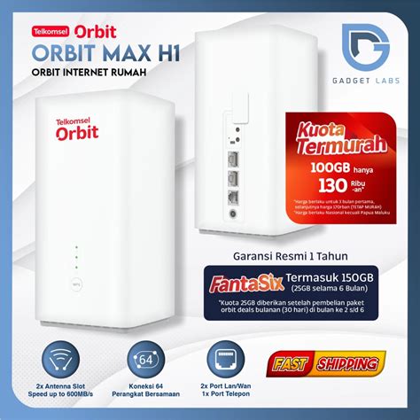 Jual Telkomsel Orbit Max H Router B Free Kuota Gb Lock