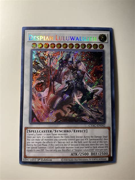 Yu Gi Oh Tcg Despian Luluwalilith Cyberstorm Access Cyac En042 1st Edition Secret Rare For Sale