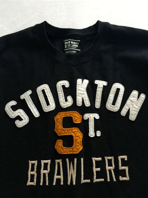 Old Navy Mens Xxl Sweatshirt Black Stockton St Brawlers