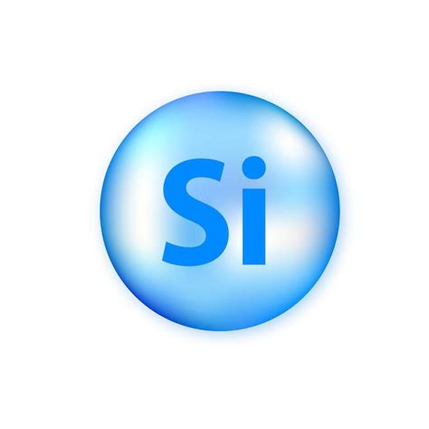 Premium Vector Mineral Blue Shining Pill Capsule Icon Si Silicium