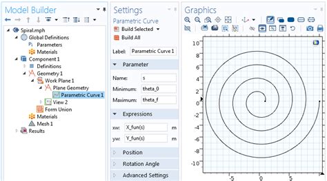 How to Build a Parameterized Archimedean Spiral Geometry | COMSOL Blog