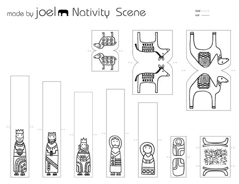 Free printable 3d cut out nativity scene - naturemsa