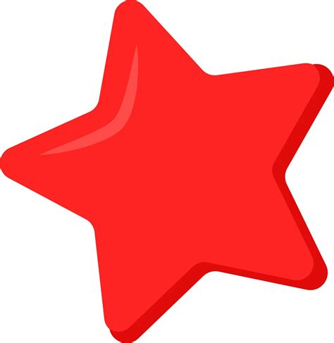 Objeto Vectorial De Color Semiplano De Estrella Roja Premio Ganador