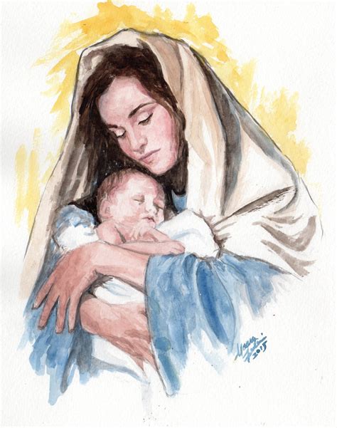 Fine Art Print of Mary & Baby Jesus - Etsy