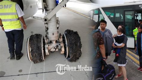 Pesawat Garuda Alami Pecah Ban Saat Landing Di Bandara Kualanamu Lihat