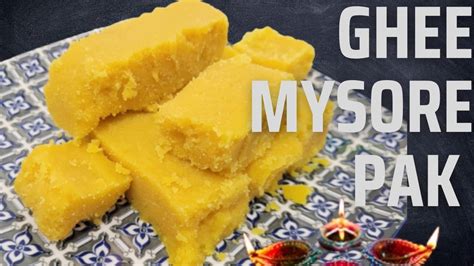 Soft Ghee Mysore Pak Indian Traditional Sweet Ghee Mysore Pak In