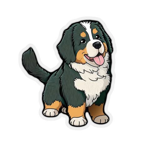 Bernese Mountain Dog Sticker Dog Sticker Laptop Sticker Etsy