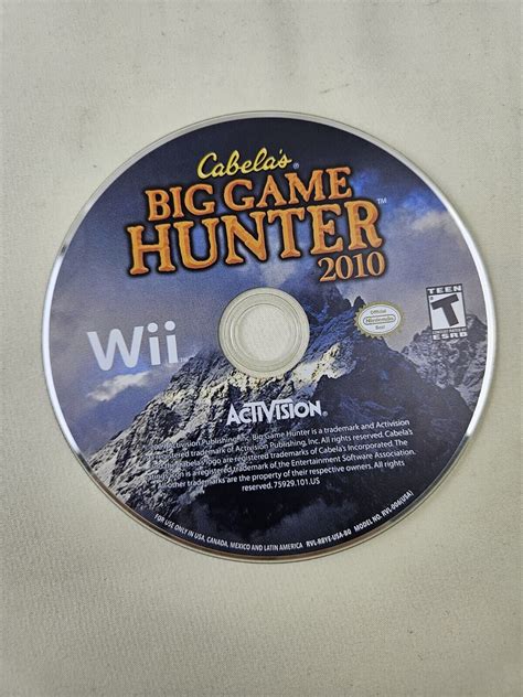 Cabelas Big Game Hunter 2010 Nintendo Wii Cib Complete Tested Video