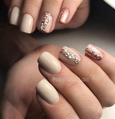 41 Elegant Nail Designs with Rhinestones – StayGlam