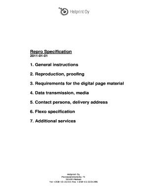 Fillable Online Circleprinters Repro Specification Circleprinters Fax