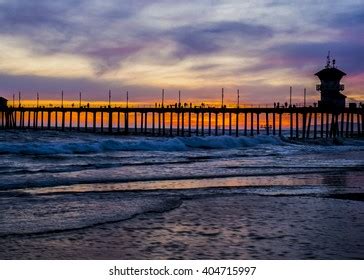 Huntington Beach Pier Sunset Stock Photo 404715997 | Shutterstock