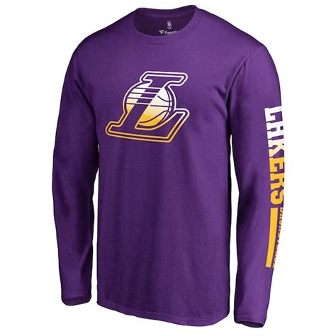 Mens Los Angeles Lakers Fanatics Branded Purple Gradient Long Sleeve T