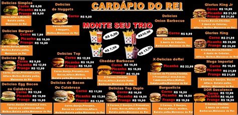 Menu Em Del Cias Do Rei Restaurante Rio De Janeiro R Magno Martins