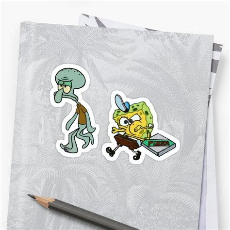 Krusty Krab Pizza Stickers By Tristan Leung Redbubble