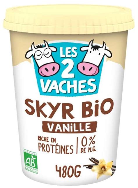 Skyr Vanille BIO Les 2 Vaches 480 G La Belle Vie Courses En