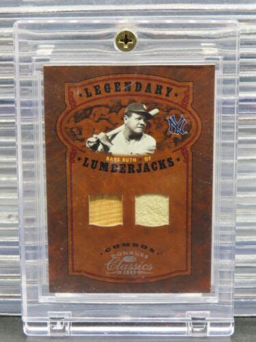 2005 Donruss Classics Babe Ruth Legendary Lumberjacks Jersey Bat Relic