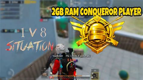 Life Of Gb Ram Conqueror Player Solo Vs Squad Pubg Mobile In Low