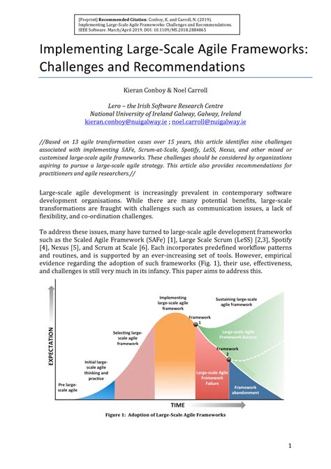 Implementing Large-Scale Agile Frameworks - Challenges and Recommendations - Implementing - Studocu