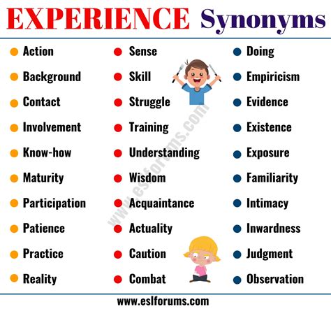 Other Words For Experience 40 Useful Synonyms For Experience Esl Forums