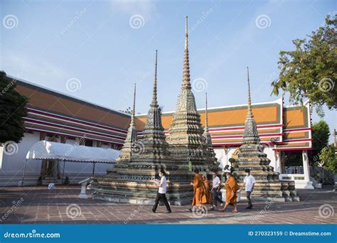 Beautiful Chedi In The Wat Pho Bangkok Editorial Stock Image Image