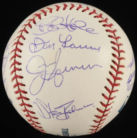 Yankees Hall Of Famers Oml Baseball Signed By With Enos Slaughter